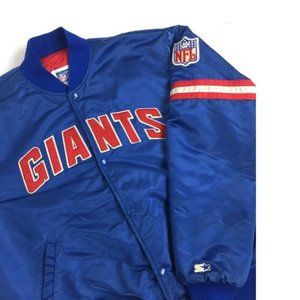 Vintage NY Giants Jacket Starter 80s Blue - XL